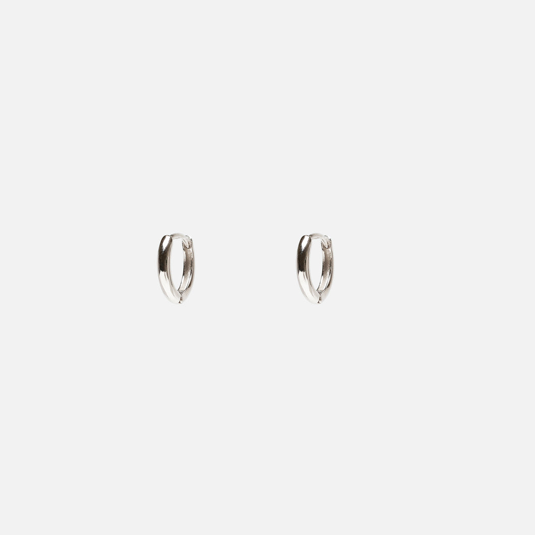 Small sterling silver hoop earrings
