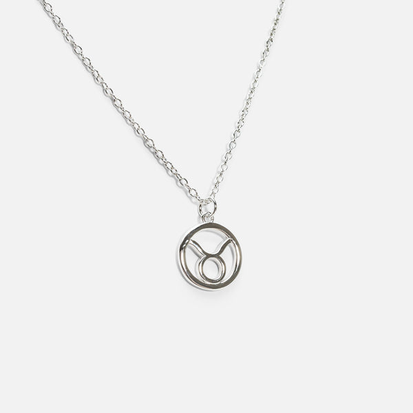 Load image into Gallery viewer, Sterling silver pendant with taurus zodiac sign
