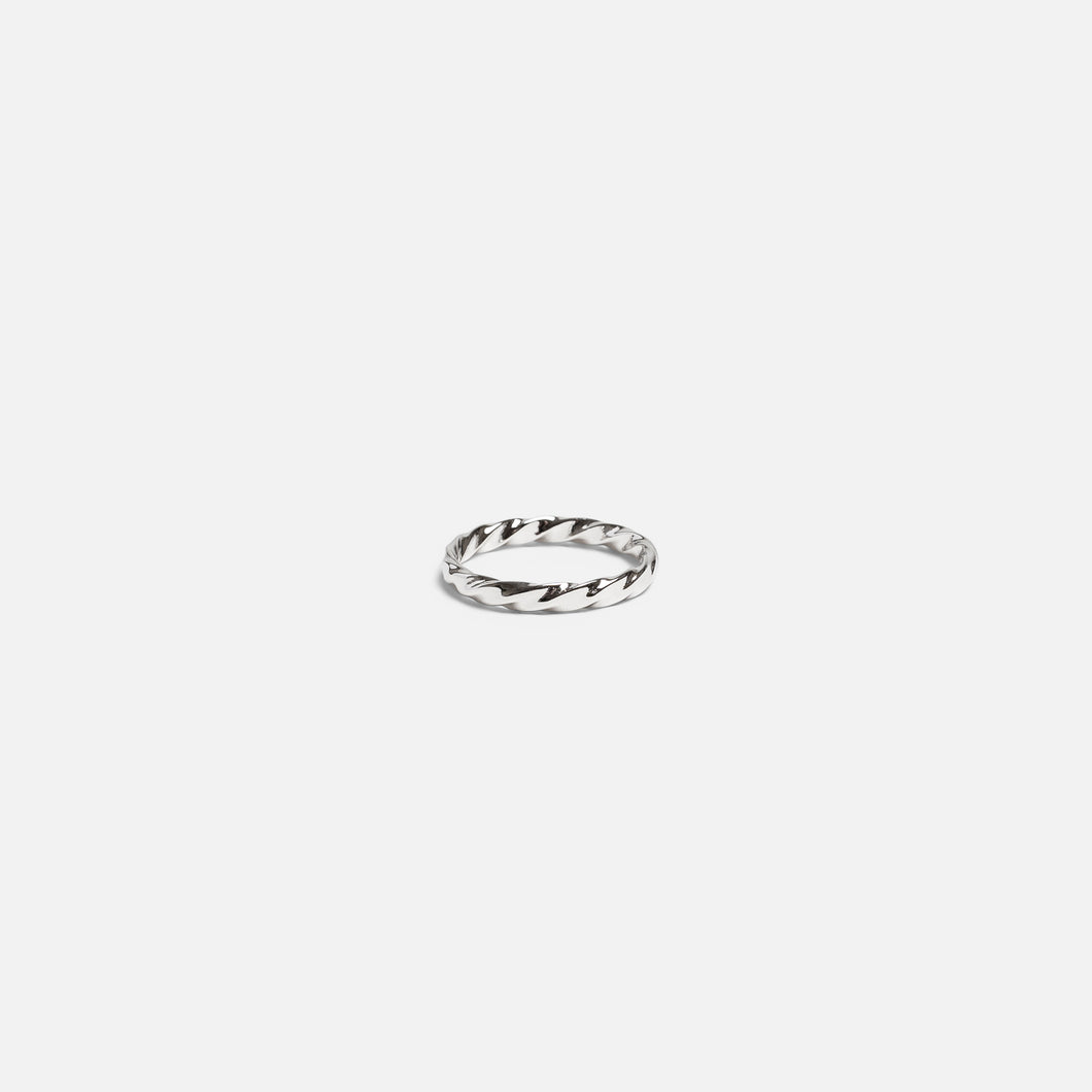 Sterling silver twisted ring