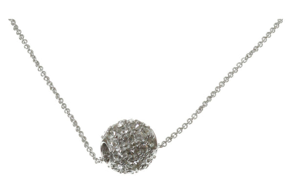 Load image into Gallery viewer, Sterling silver chain with cz fireball pendant
