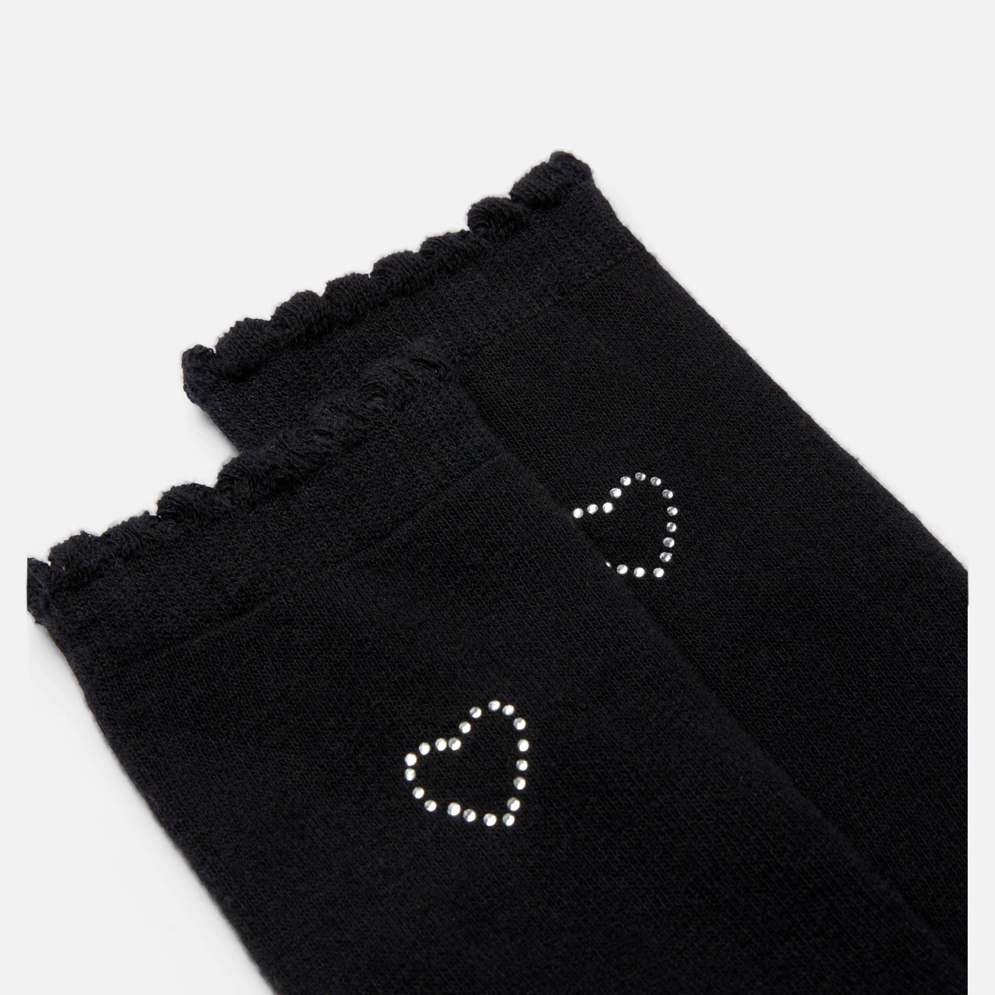 Socks printed shiny heart