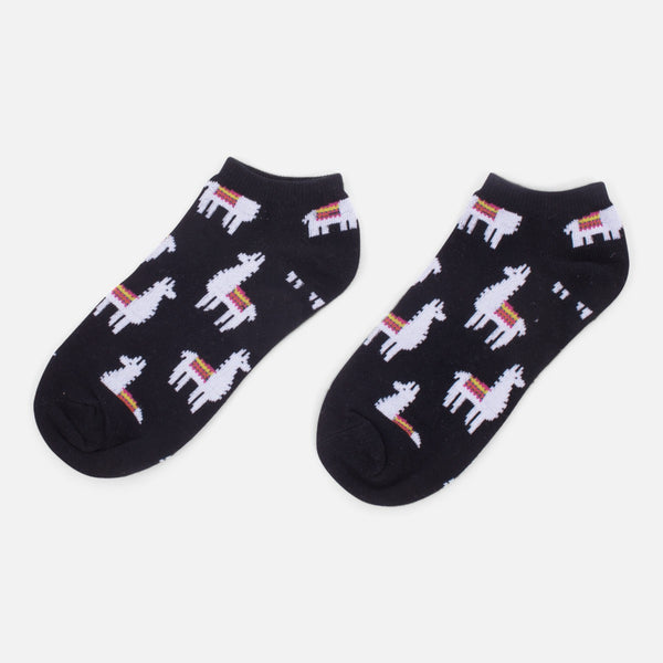 Load image into Gallery viewer, Ankle socks with llama print

