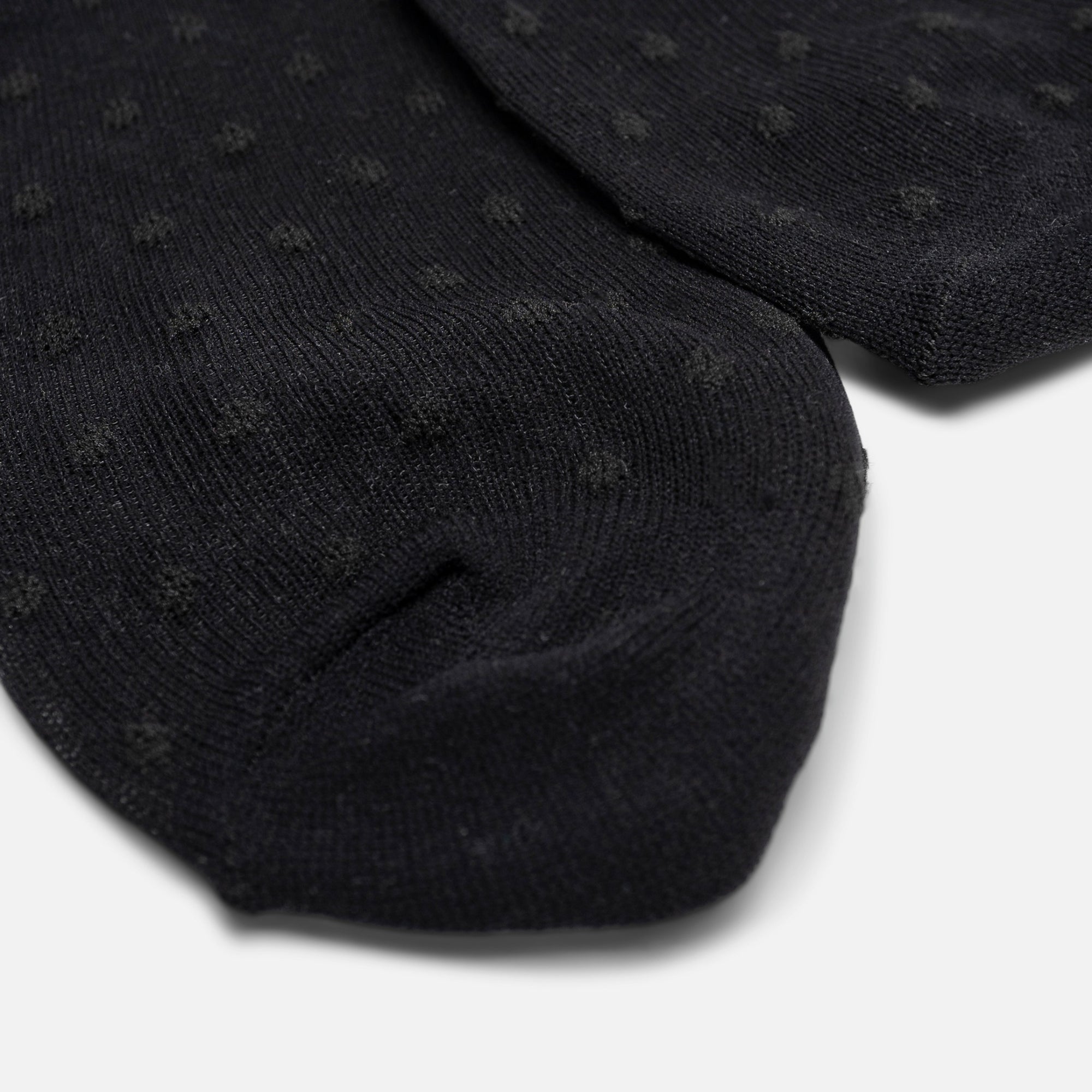 Socks with black polka dots 