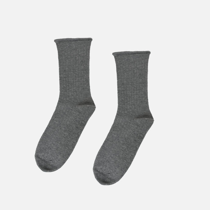 Ribbed grey socks