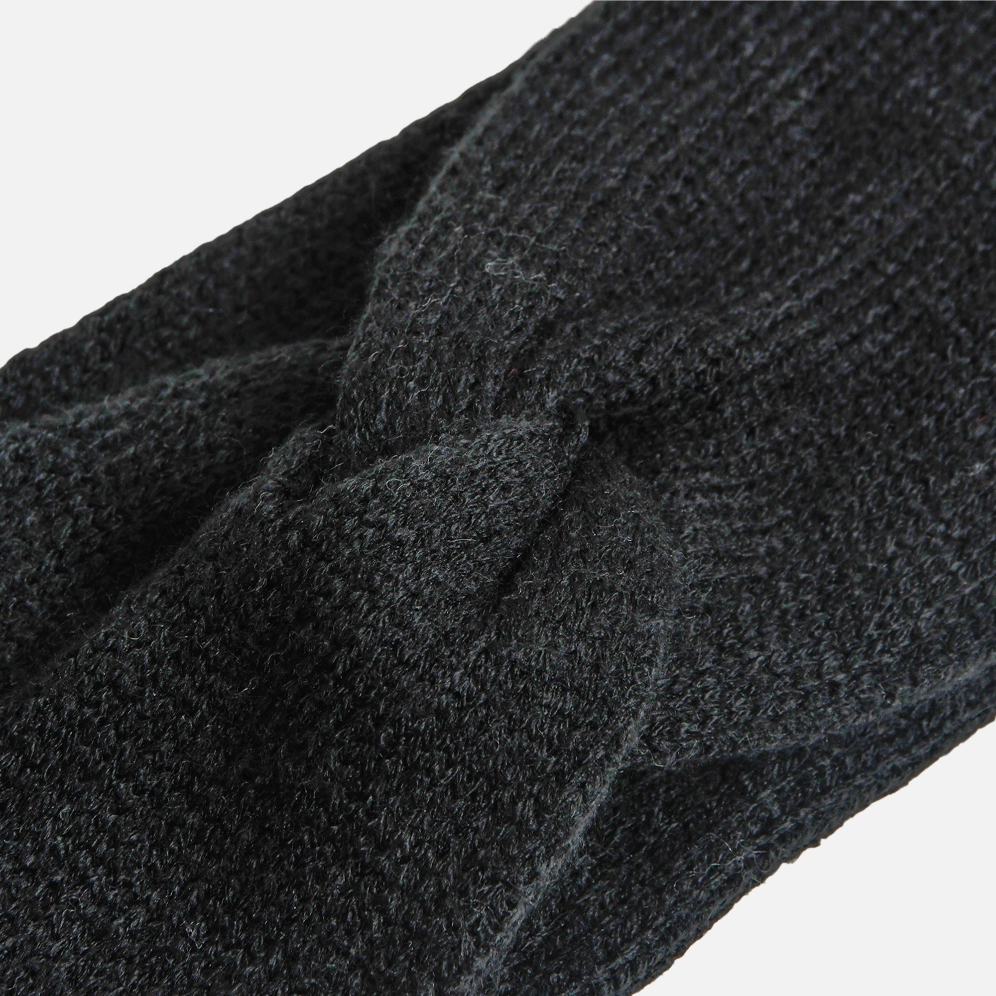 Black twisted knitted headband with knot