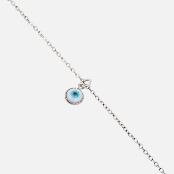 Load image into Gallery viewer, Set of two ankle chain with beads and eye charm 
