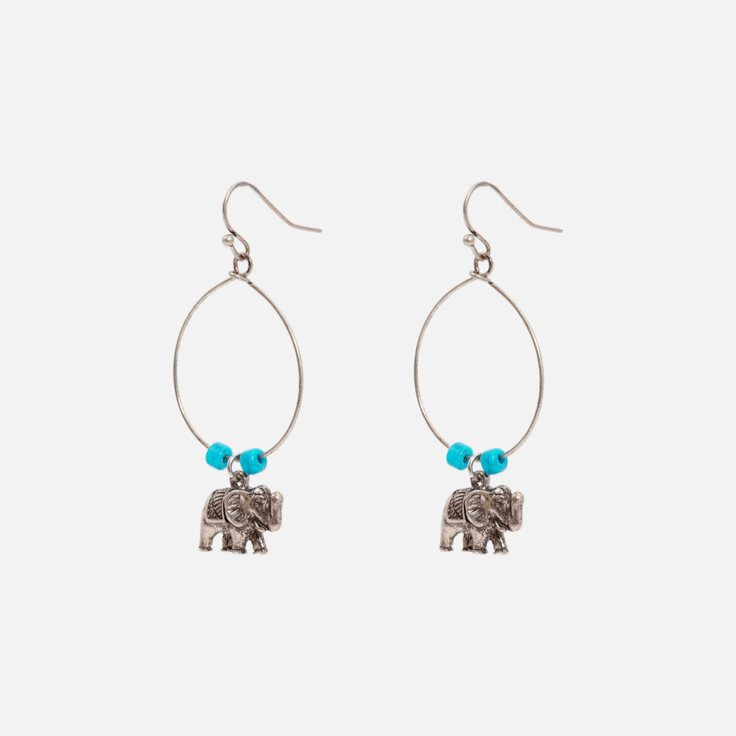 Delicate earrings with elephant charm