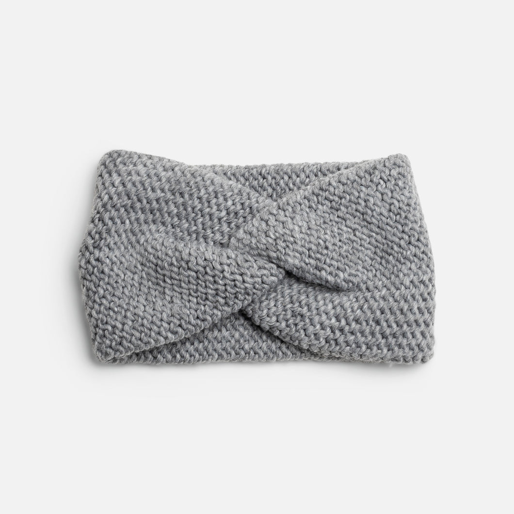 Grey knit headband