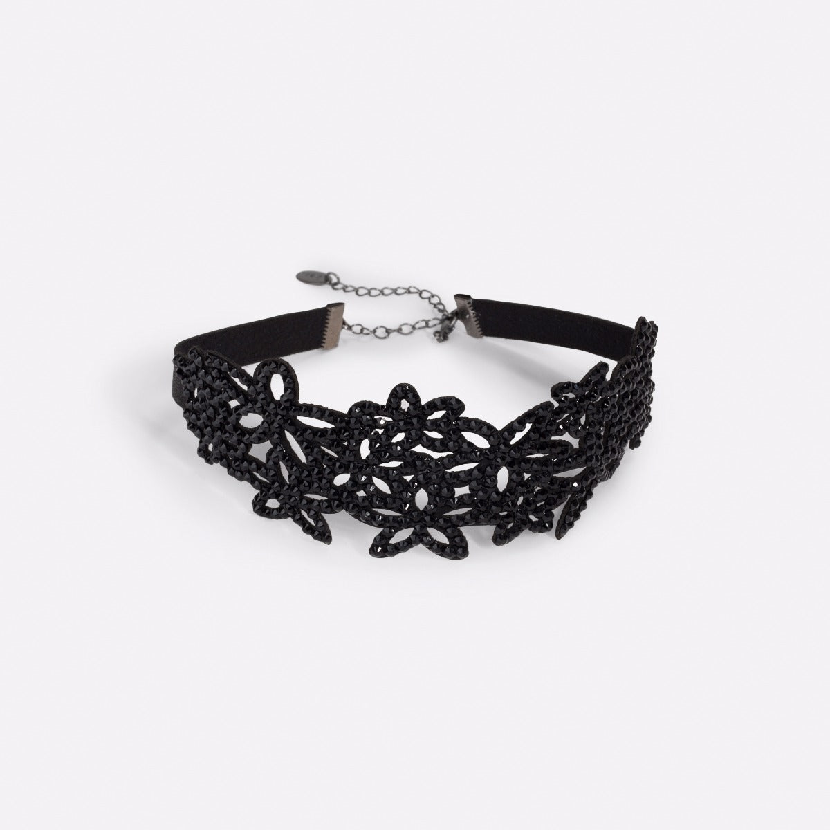 Collier ‘’choker’’ noir filigrané