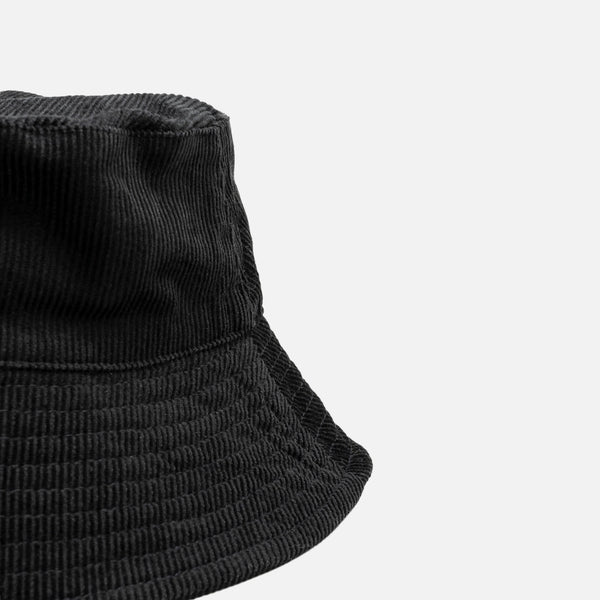 Load image into Gallery viewer, Black corduroy bucket hat
