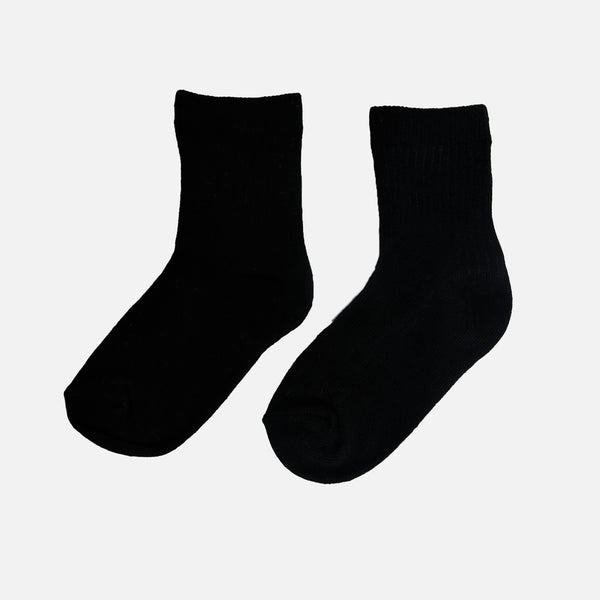 Load image into Gallery viewer, Plain black socks for children
