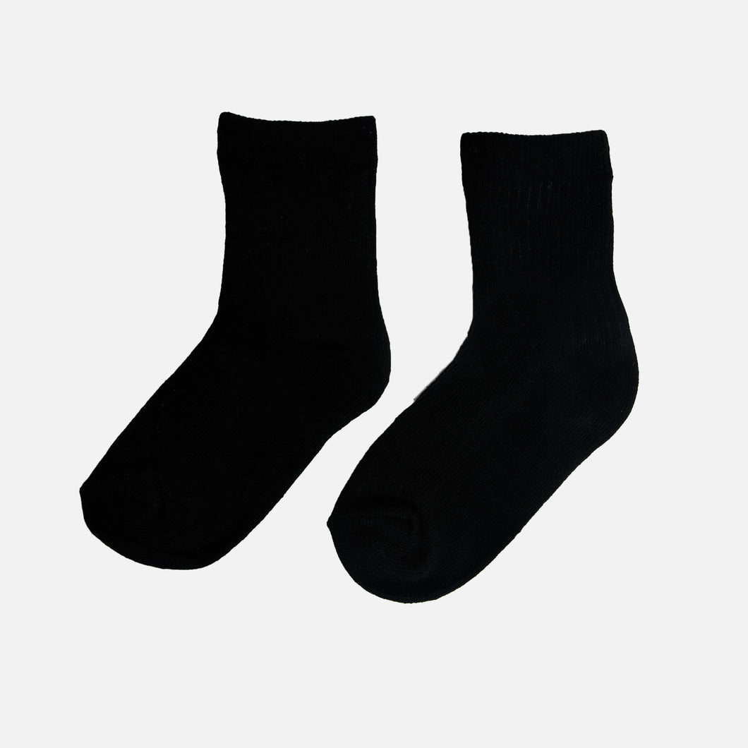 Plain black socks for children