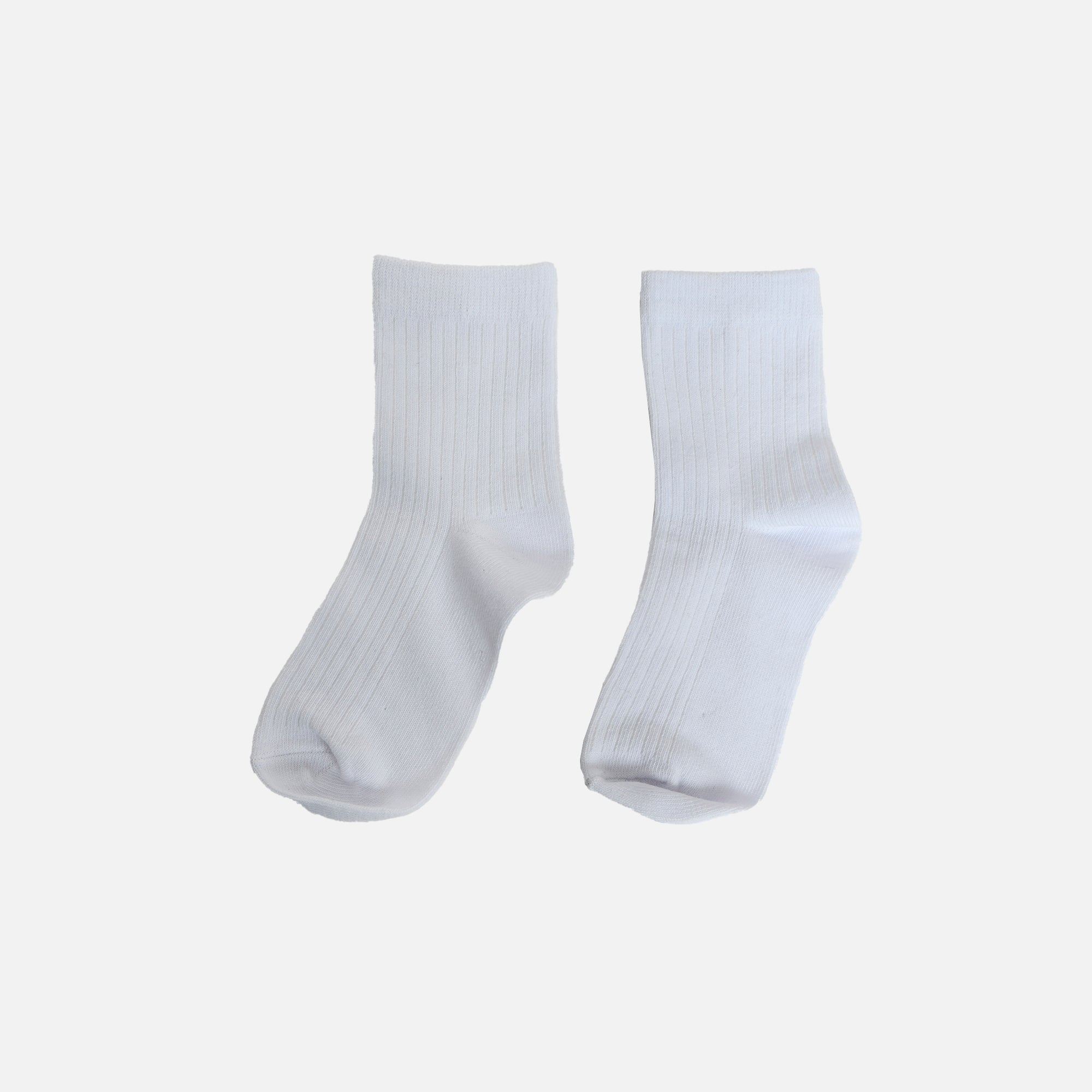 Plain white socks for children