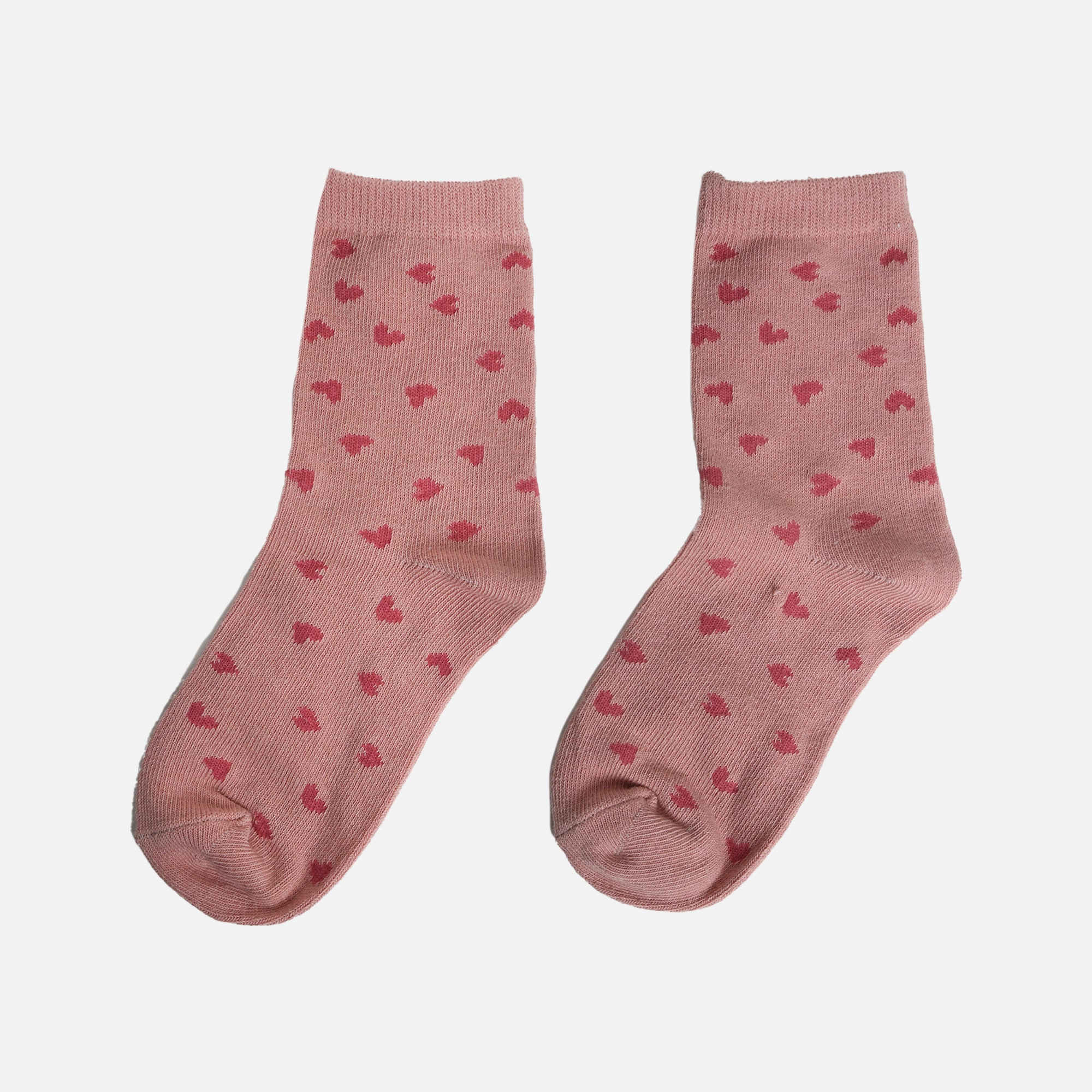 Pink socks with hearts for children