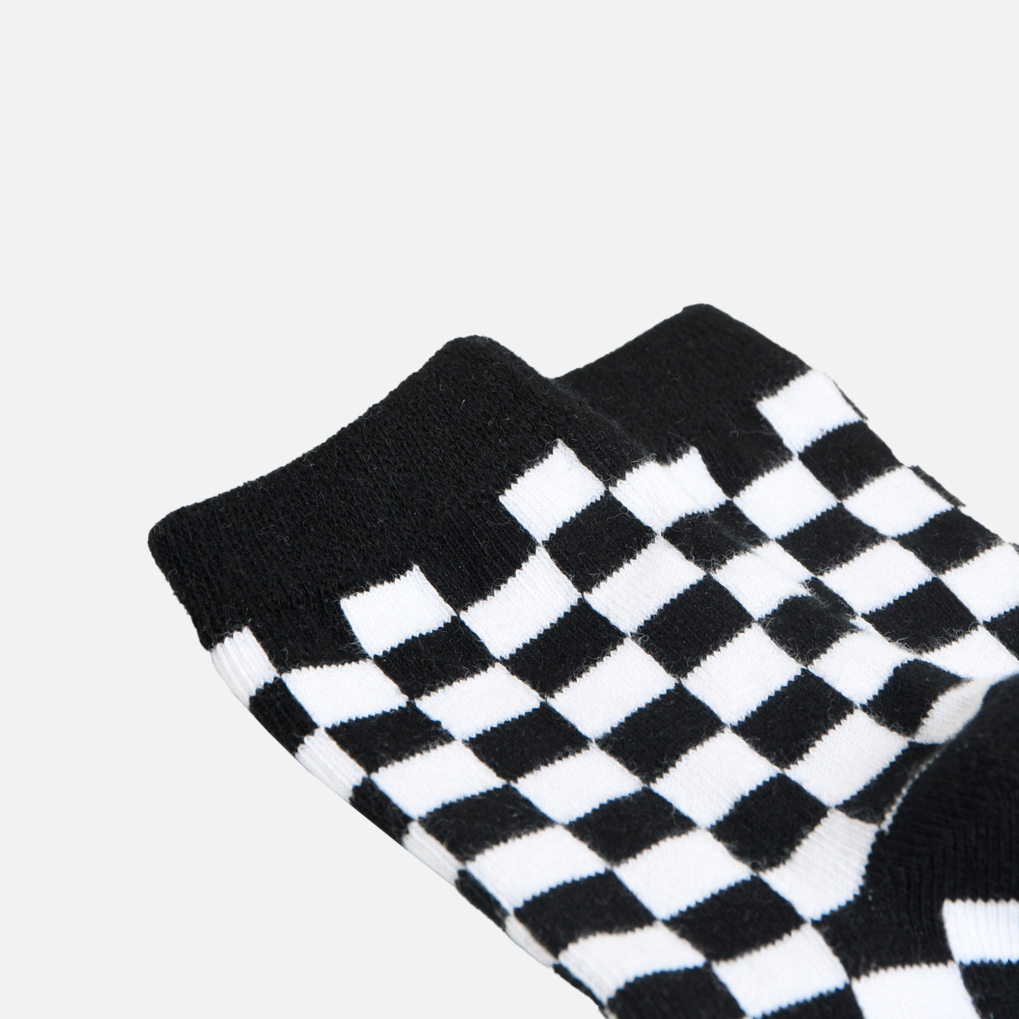 Black checkerboard socks for children
