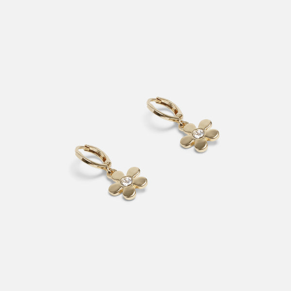 Charger l&#39;image dans la galerie, Ensemble de boucles d’oreilles dorées avec petites fleurs
