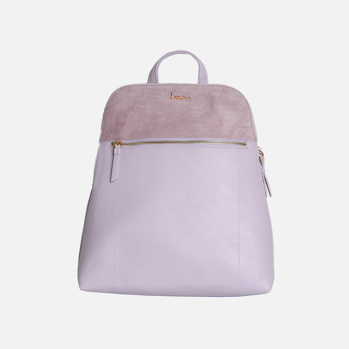 Sac à dos lilas forme trapèze