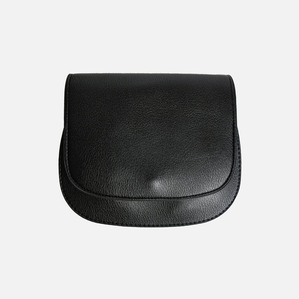 Sac à main noir rond à bandoulière – Bizou