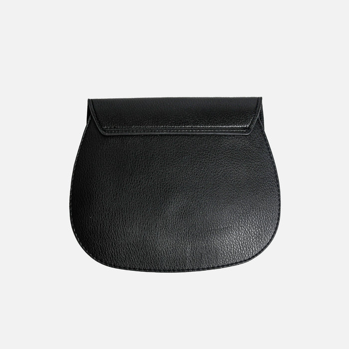 Sac à main noir rond à bandoulière
