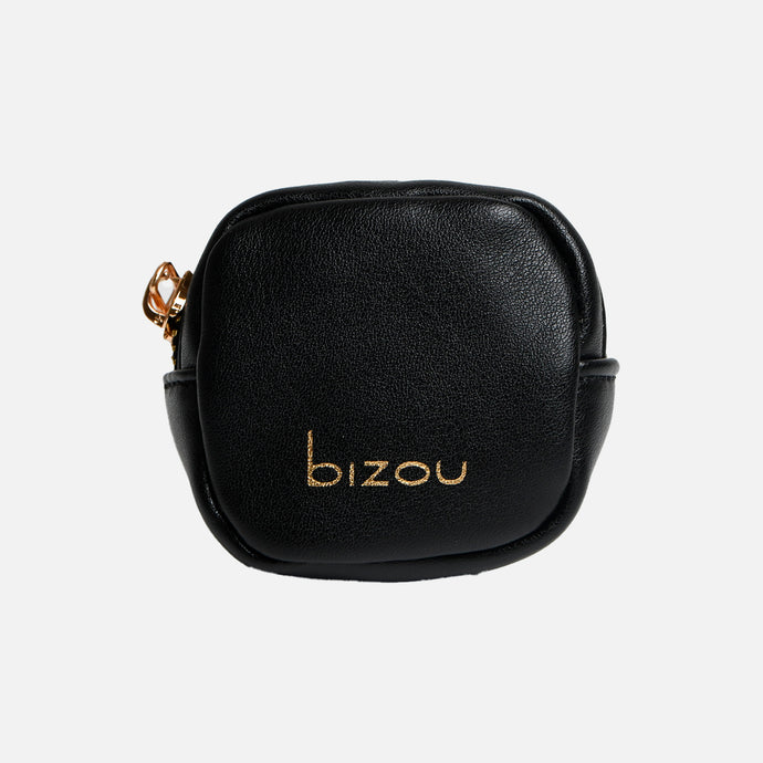 Petite pochette noire avec zipper