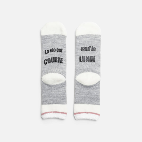 Load image into Gallery viewer, Grey socks with inscription 
