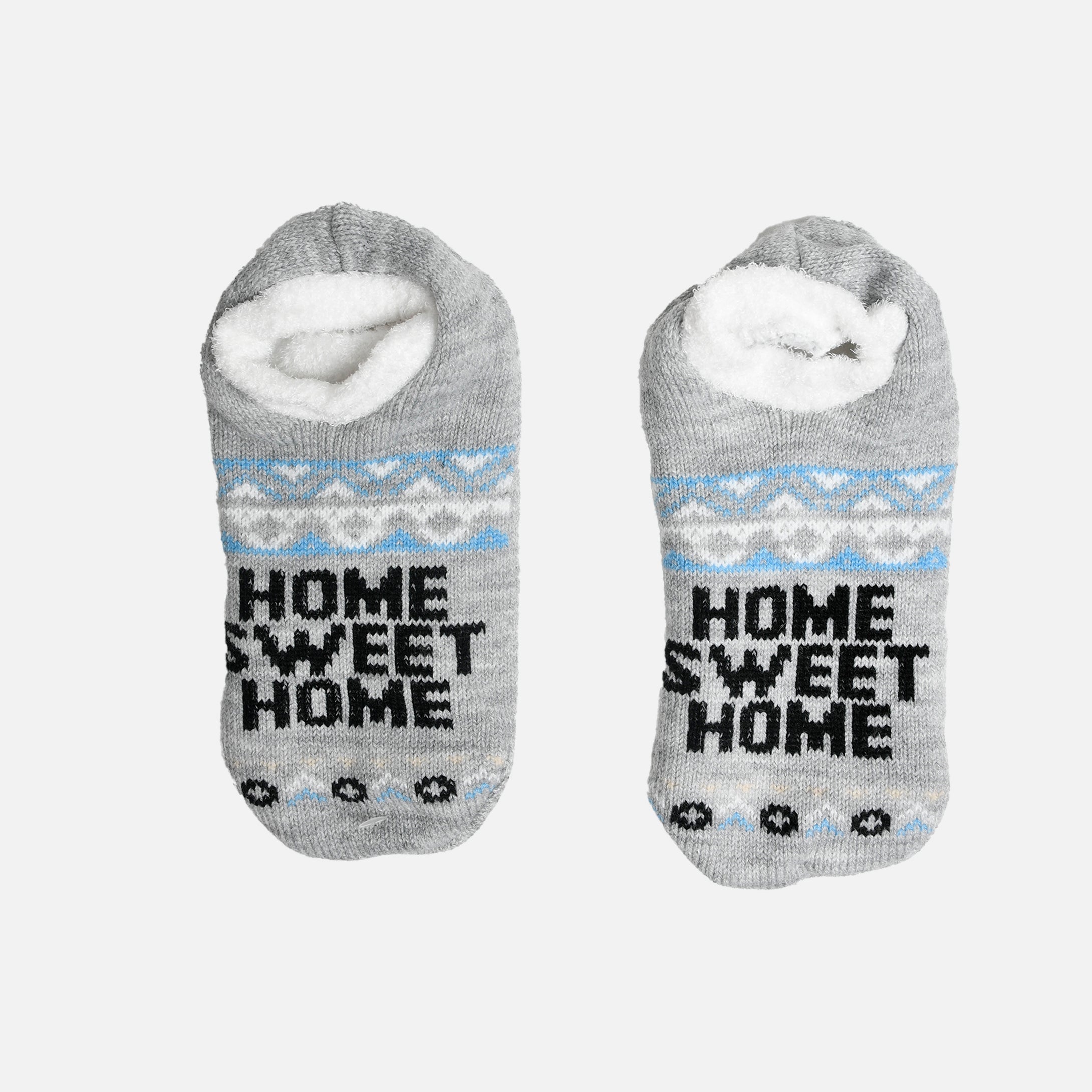 "Home sweet home" ankle slipper socks