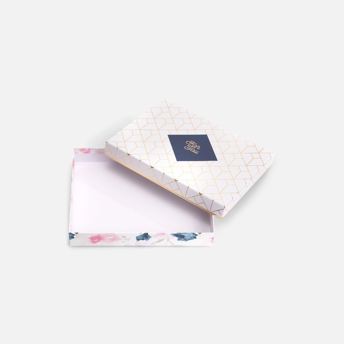 Floral and geometric box for accessories for the benefit of opération enfant soleil   