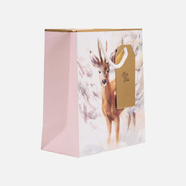Charger l&#39;image dans la galerie, Petit sac-cadeau avec imprimé hivernal au profit d’opération enfant soleil
