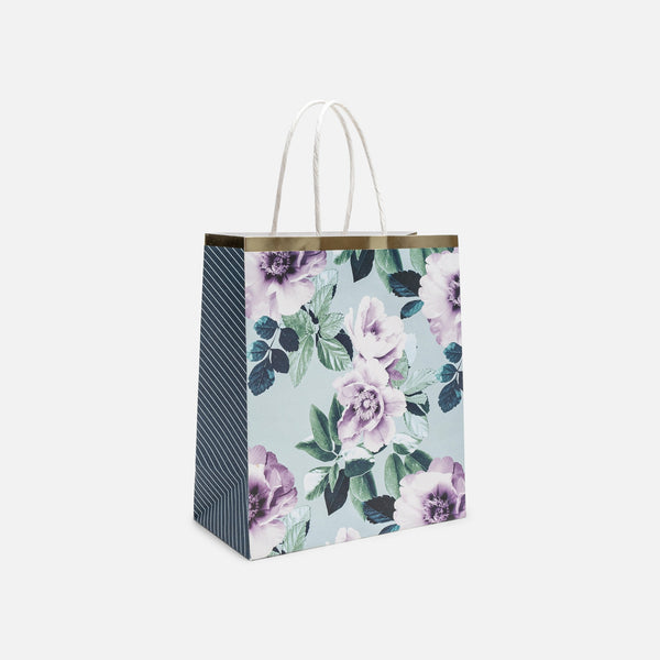 Charger l&#39;image dans la galerie, Petit sac-cadeau avec imprimé fleurs au profit d’opération enfant soleil
