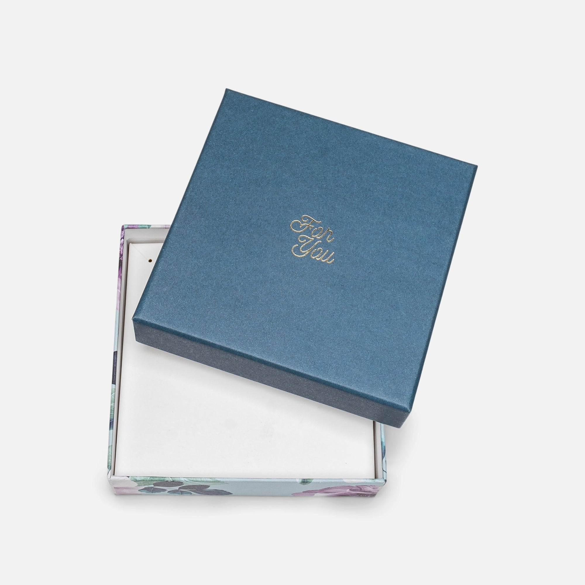 Boîte pour ensembles bijoux avec inscription ‘’for you’’ au profit d’opération enfant soleil