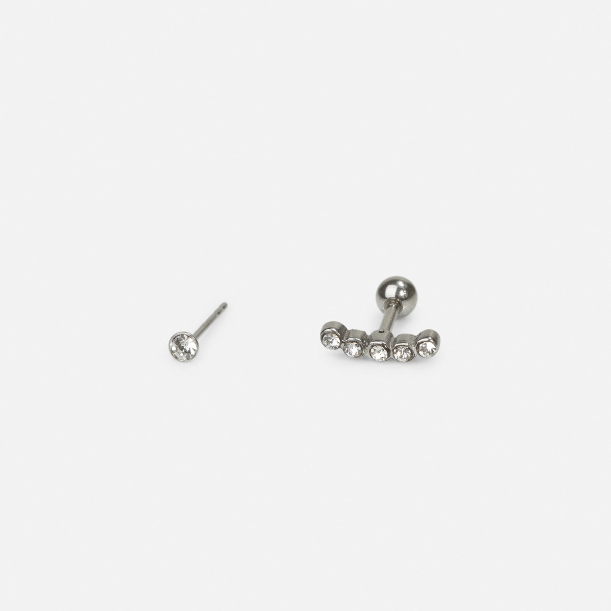 Set of cartilage piercing earring and small stud   