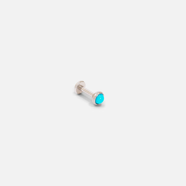 Load image into Gallery viewer, Set of three silvered and blue earrings for cartilage
