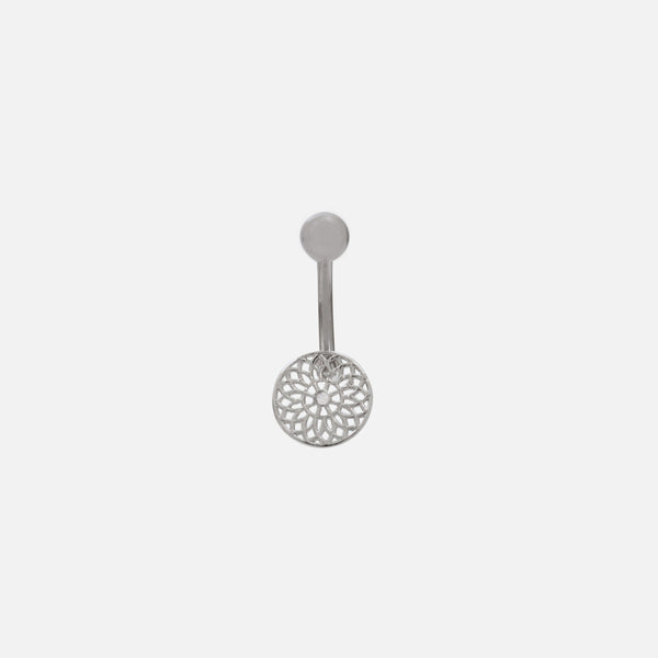 Load image into Gallery viewer, Stainless steel filigree belly button ring
