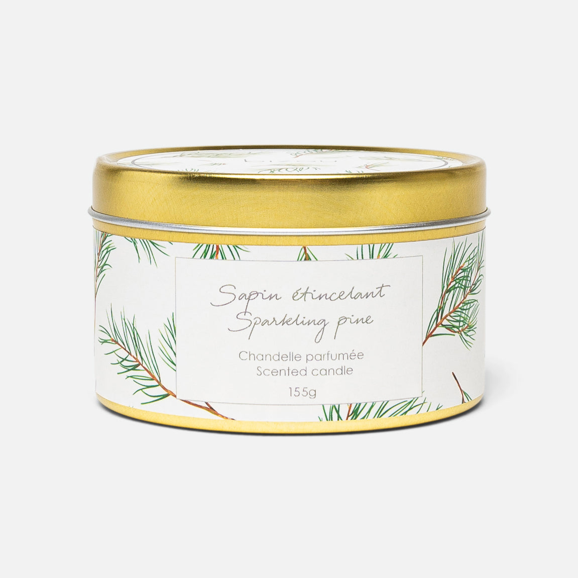 Sparkling pine scented candle