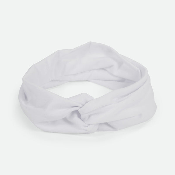 Load image into Gallery viewer, Plain white headband with twist 
