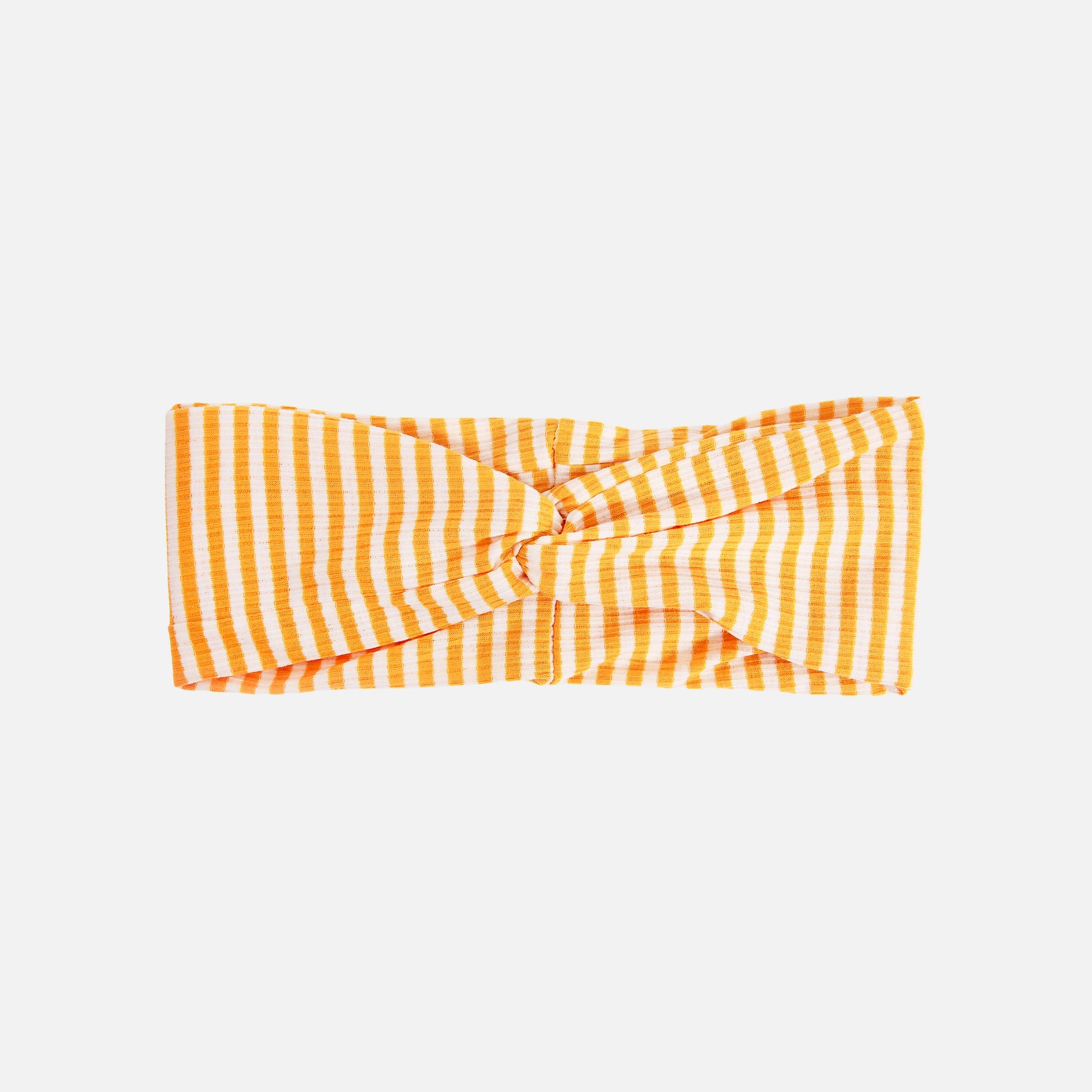 Bandeau pour cheveux avec nœud ocre et rayures blanches