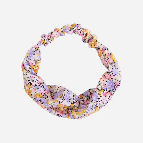 Load image into Gallery viewer, Ochre and purple floral print headband
