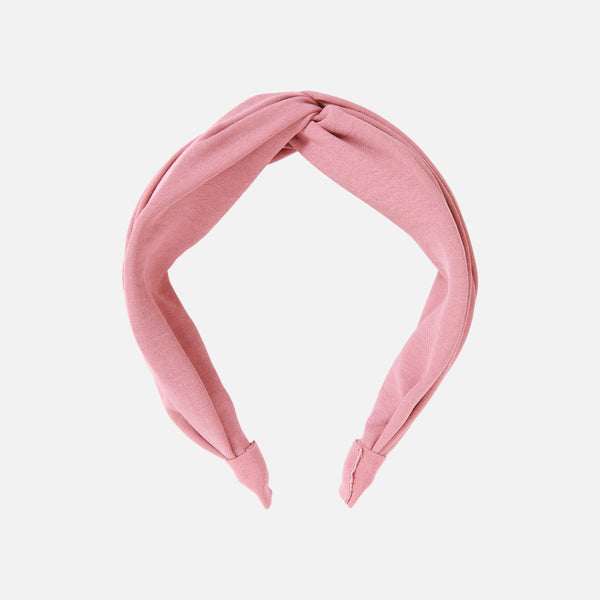 Load image into Gallery viewer, Large light pink hair hoop with knot
