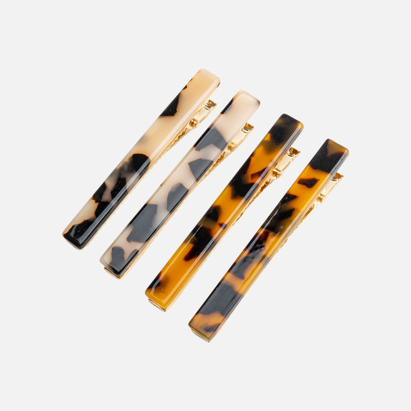 Load image into Gallery viewer, Set of tortoise hair clips
