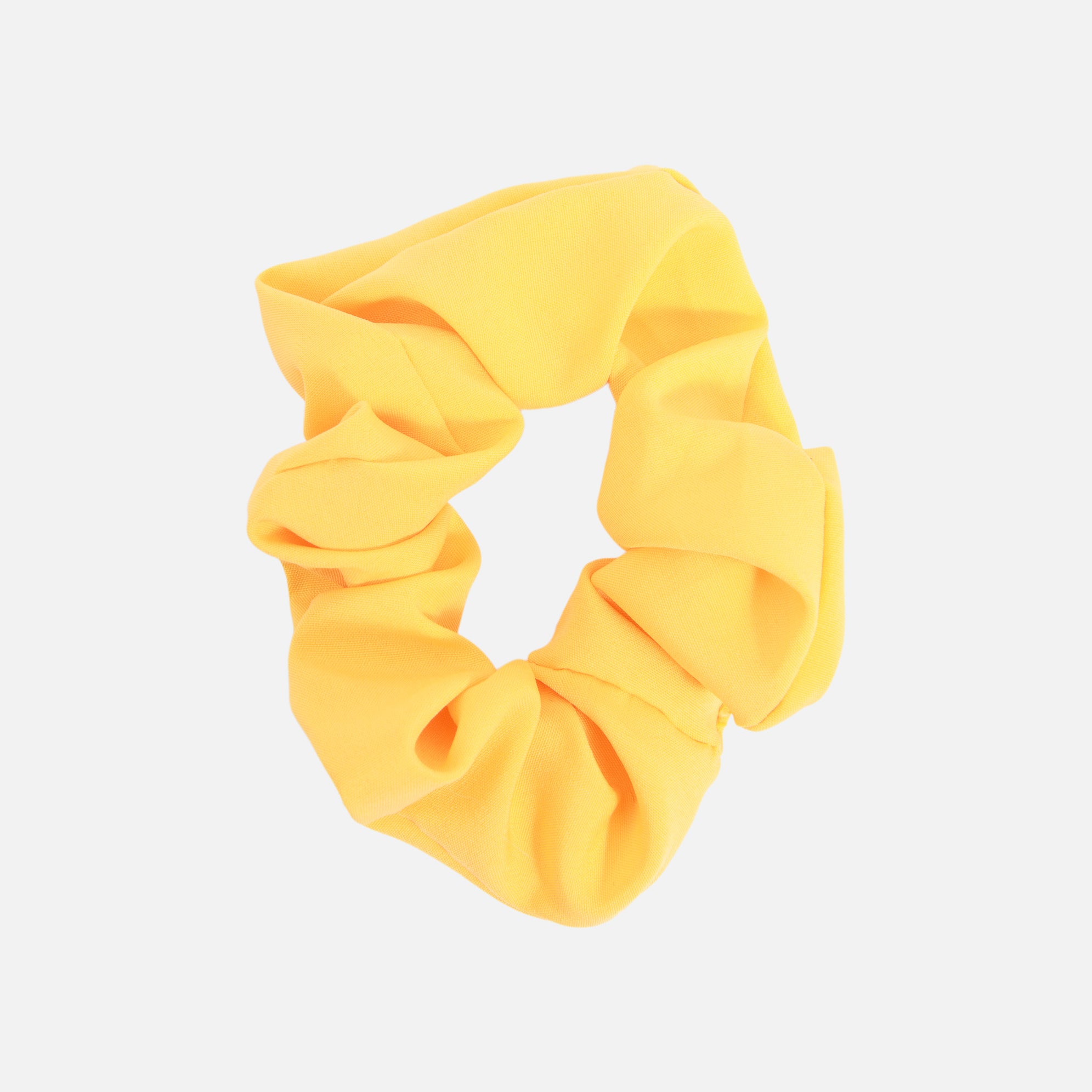 Set of 3 scrunchies in ochre, floral print and striped 