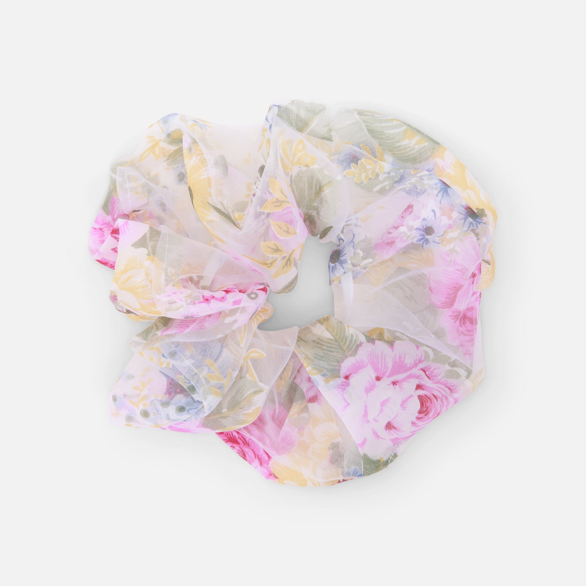 Chouchou imprimé floral surdimensionné