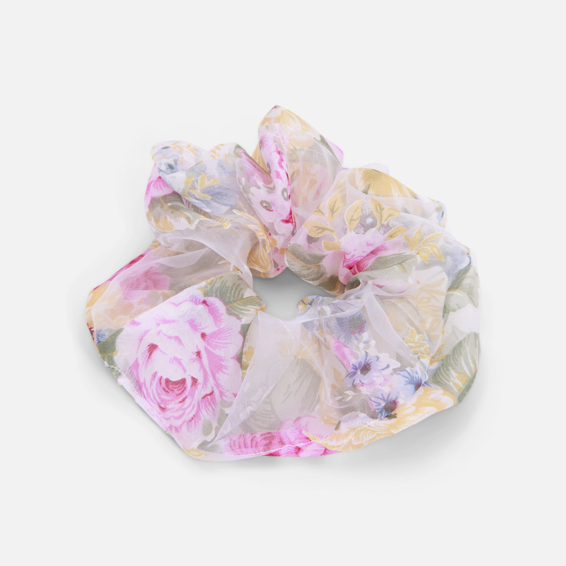 Oversized scrunchie with floral print