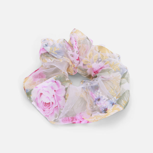 Load image into Gallery viewer, Oversized scrunchie with floral print
