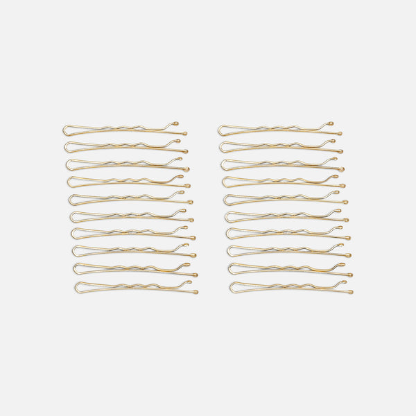 Load image into Gallery viewer, Set of 20 golden hair clips
