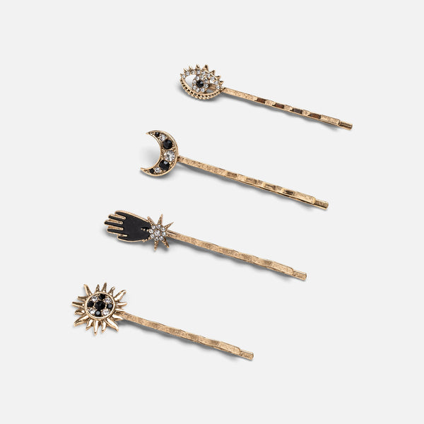 Load image into Gallery viewer, Mystical golden barrettes
