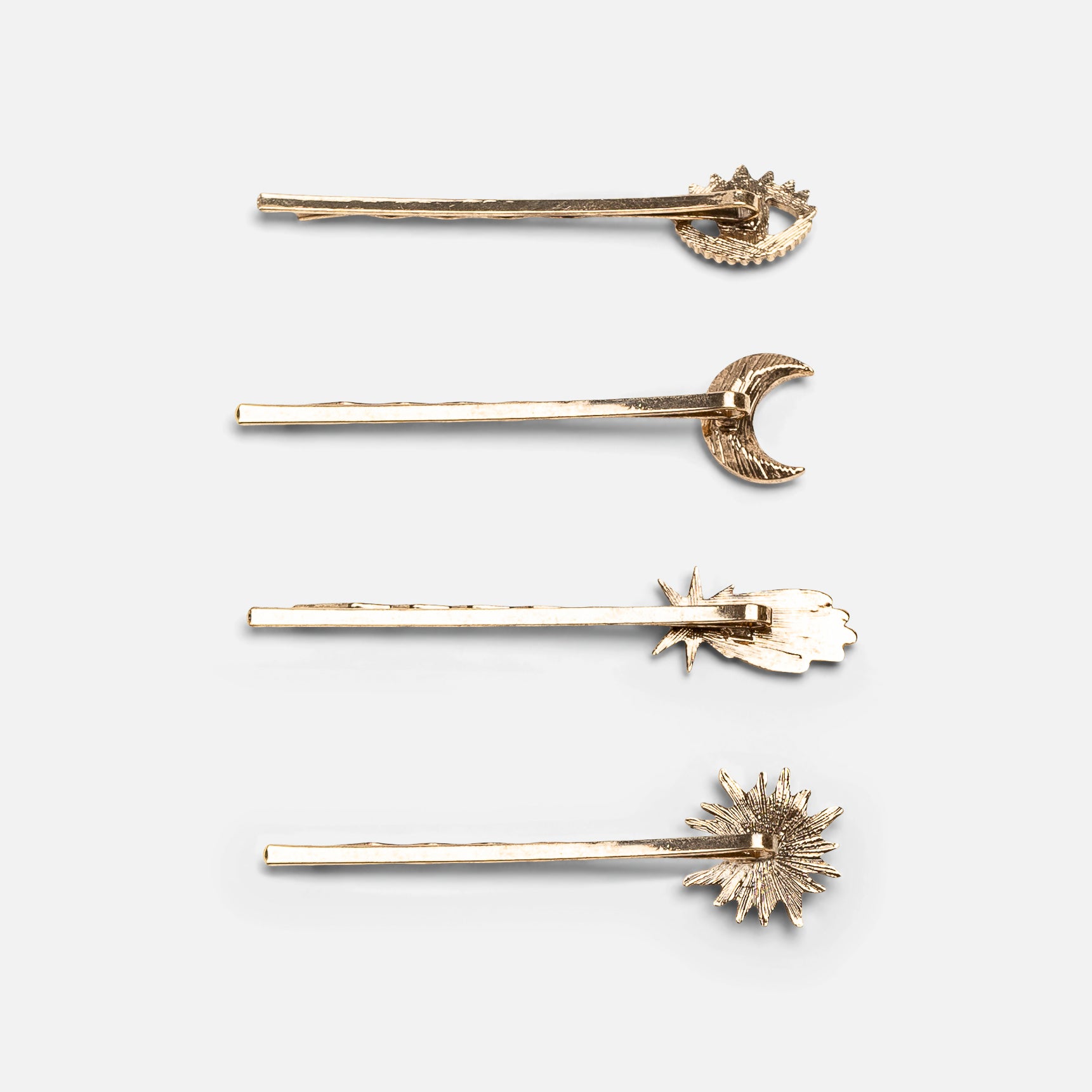 Mystical golden barrettes