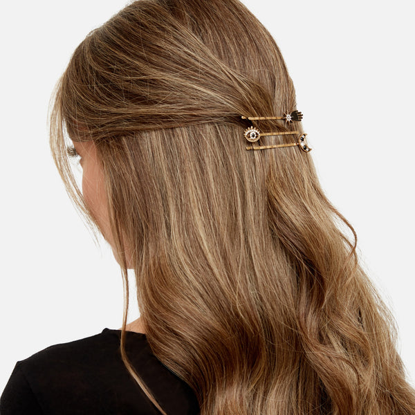 Load image into Gallery viewer, Mystical golden barrettes
