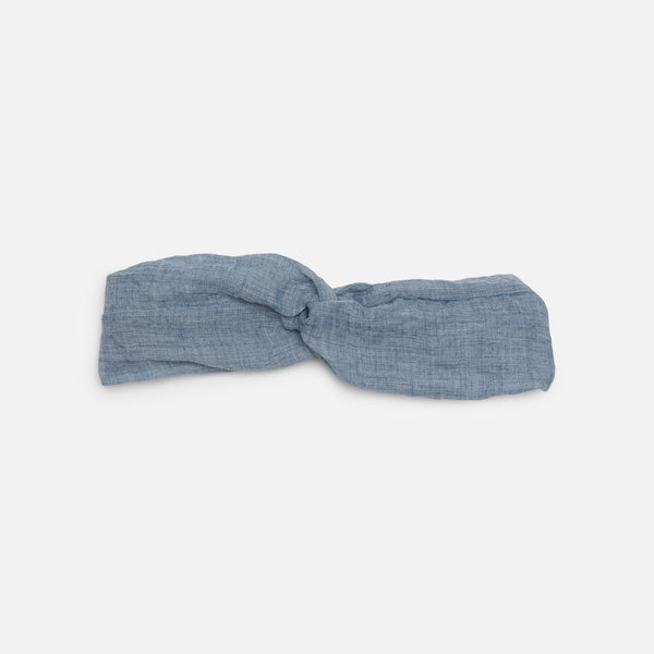 Load image into Gallery viewer, Linen effect blue headband
