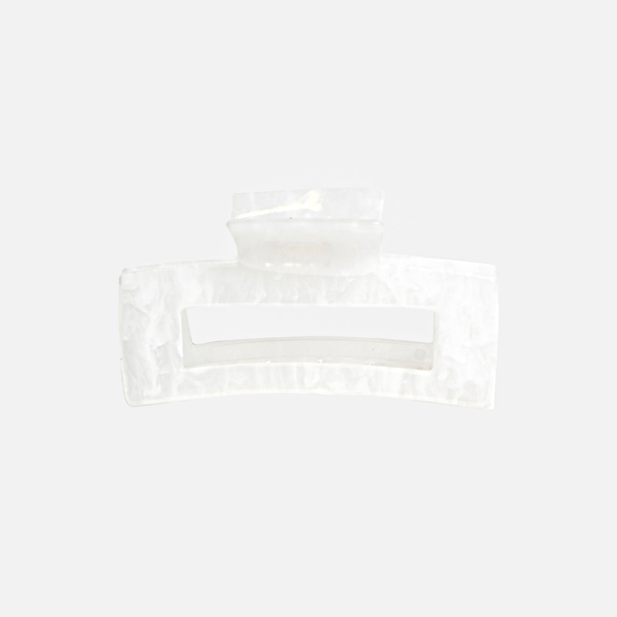 White rectangular hair clip