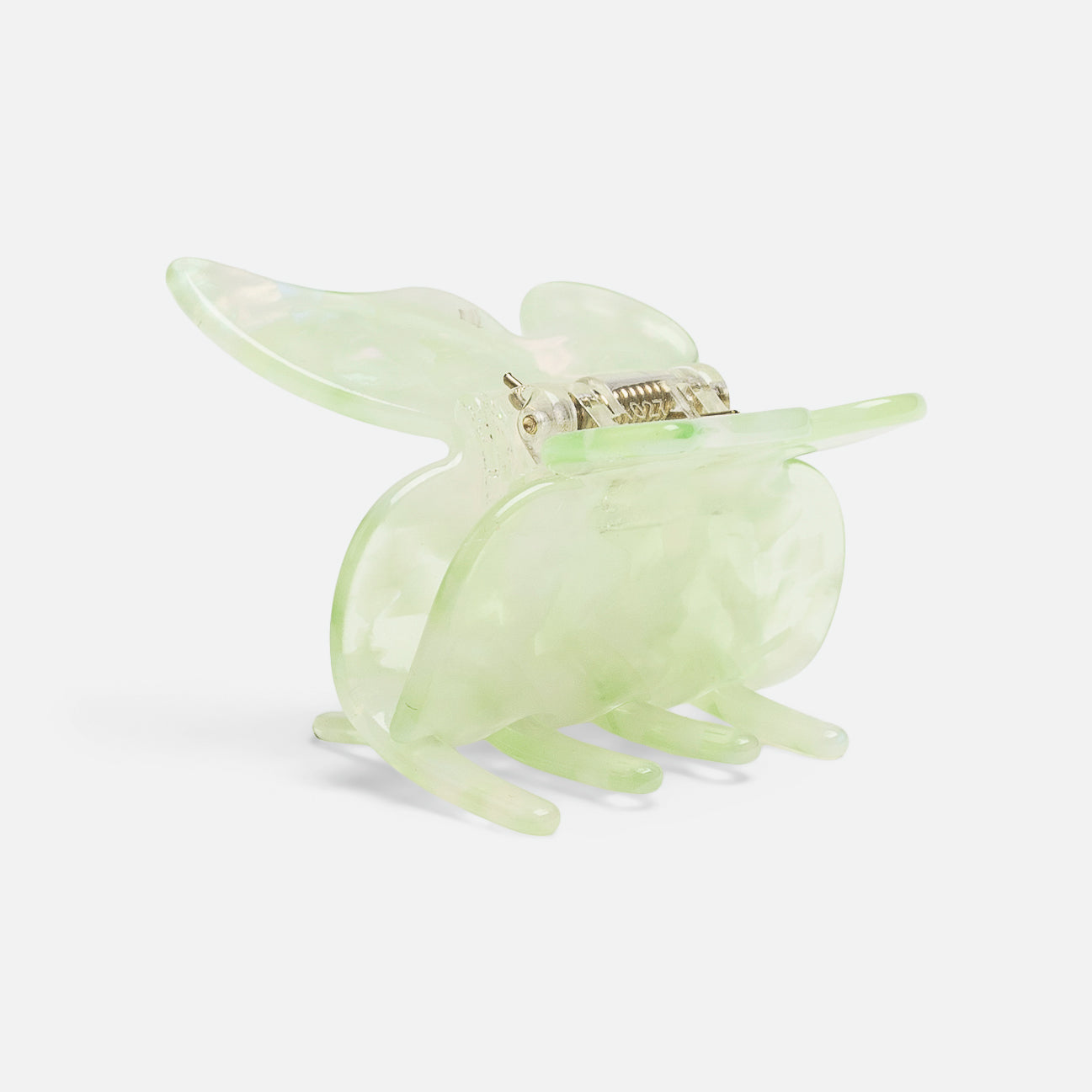 Pince à cheveux verte papillon